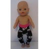 legging zwart kat baby born little 36cm