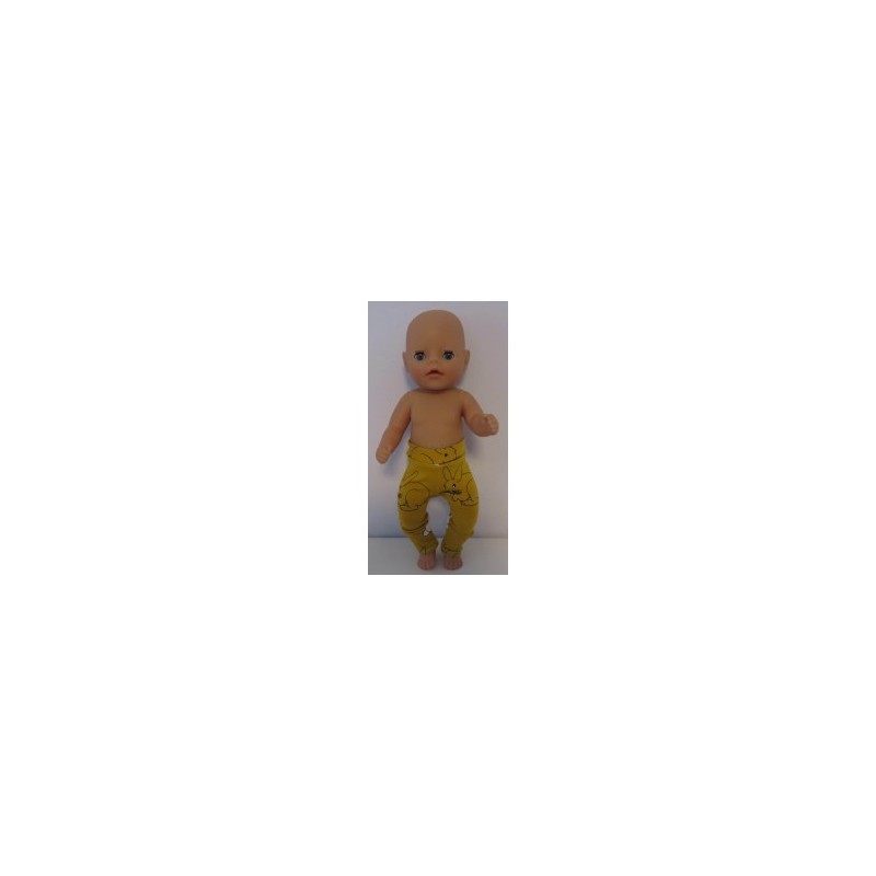 legging oker geel konijnen baby born little 36cm