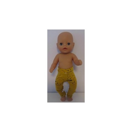 legging oker geel konijnen baby born little 36cm
