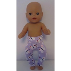 legging lila vlinders baby born little 36cm