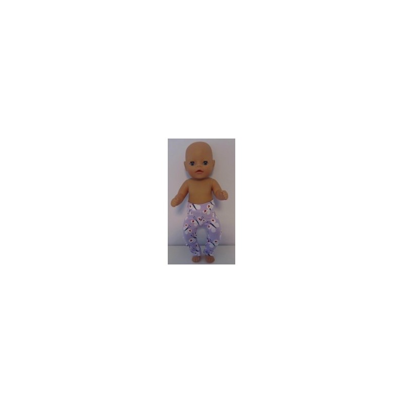 legging lila vlinders baby born little 36cm