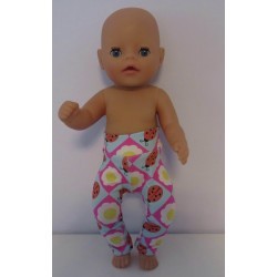 legging lieveheersbeestjes met bloemen baby born little 36cm