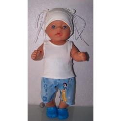 korte broek set disney prinsessen blauw baby born 43cm