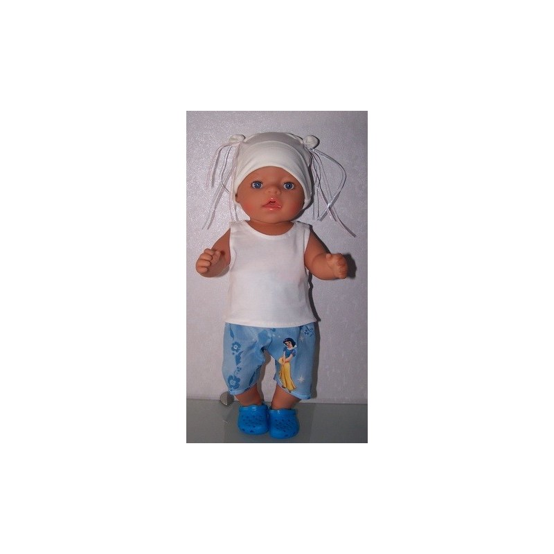 korte broek set disney prinsessen blauw baby born 43cm