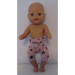 korte legging oud roze baby born little 36cm