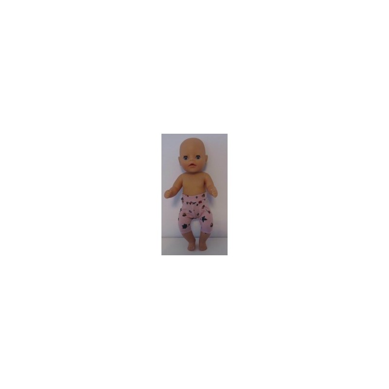 korte legging oud roze baby born little 36cm