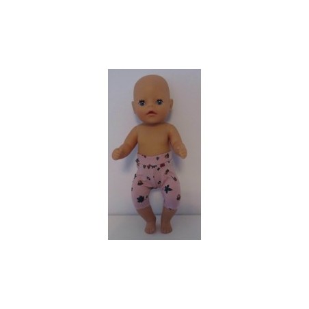 korte legging oud roze baby born little 36cm