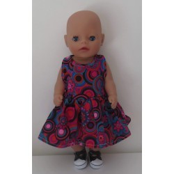 jurk groen circels baby born little 36cm