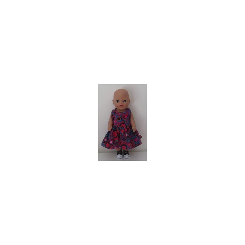 jurk groen circels baby born little 36cm