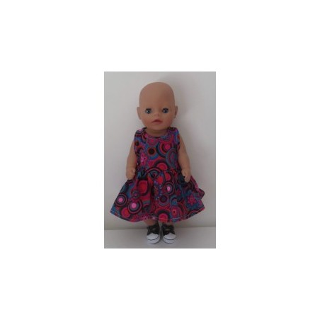 jurk groen circels baby born little 36cm