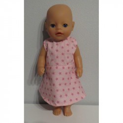 jurk roze met sterren baby born little 36cm