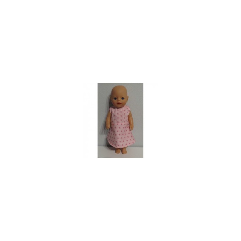 jurk roze met sterren baby born little 36cm