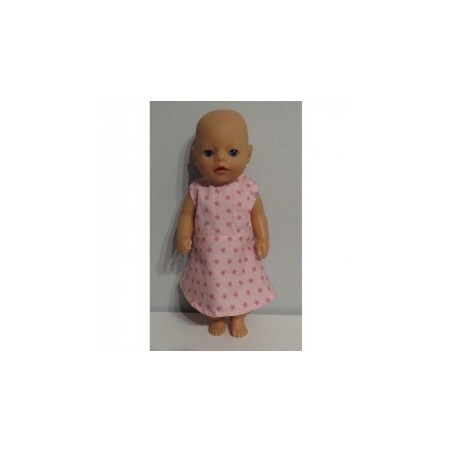 jurk roze met sterren baby born little 36cm