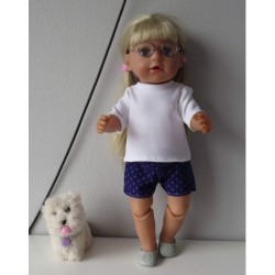 korte broek setpaars sterren  baby born 43cm