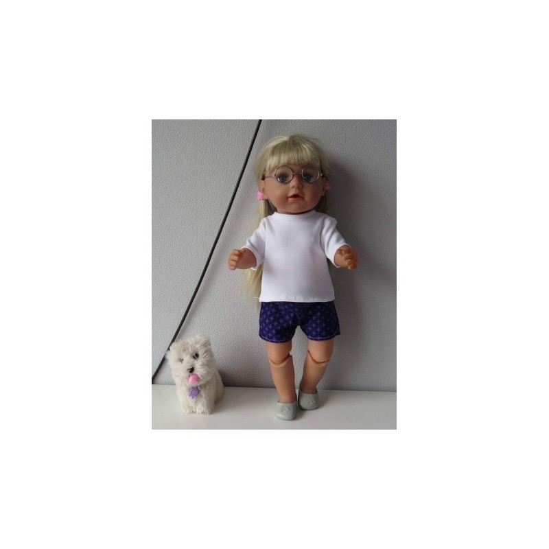 korte broek setpaars sterren  baby born 43cm