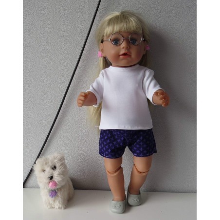 korte broek setpaars sterren  baby born 43cm