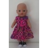 jurk roze gebloemd baby born little 36cm