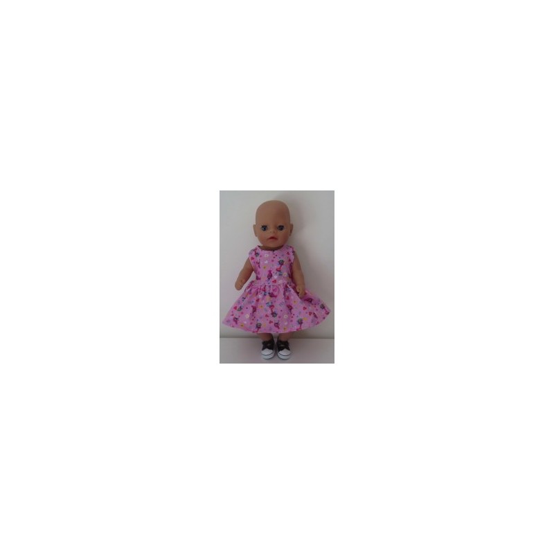 jurk roze trollz baby born little 36cm