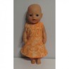 jurk oranje slangen print baby born little 36cm