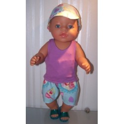 korte broek set strawberry shortcake beach baby born 43cm