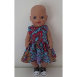 jurk mint bloemen baby born little 36cm