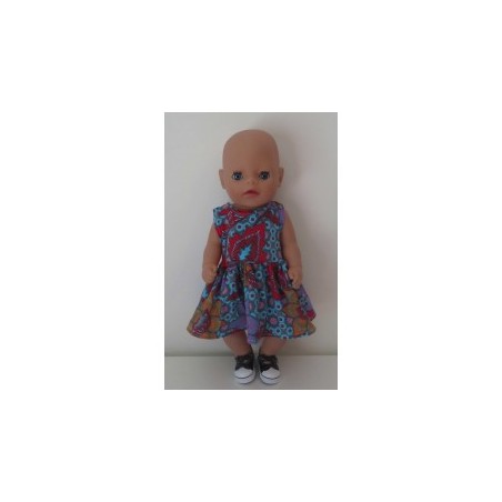 jurk mint bloemen baby born little 36cm