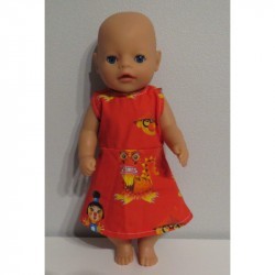 jurk rood joki baby born little 36cm