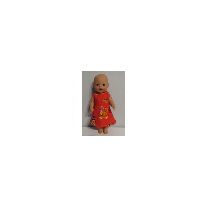 jurk rood joki baby born little 36cm