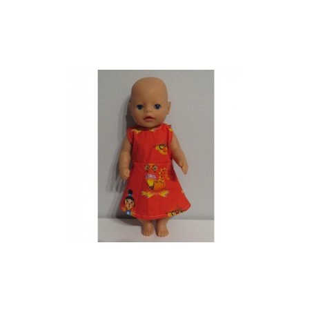 jurk rood joki baby born little 36cm