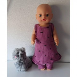jurk hard roze baby born little 36cm