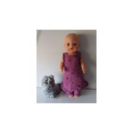 jurk hard roze baby born little 36cm