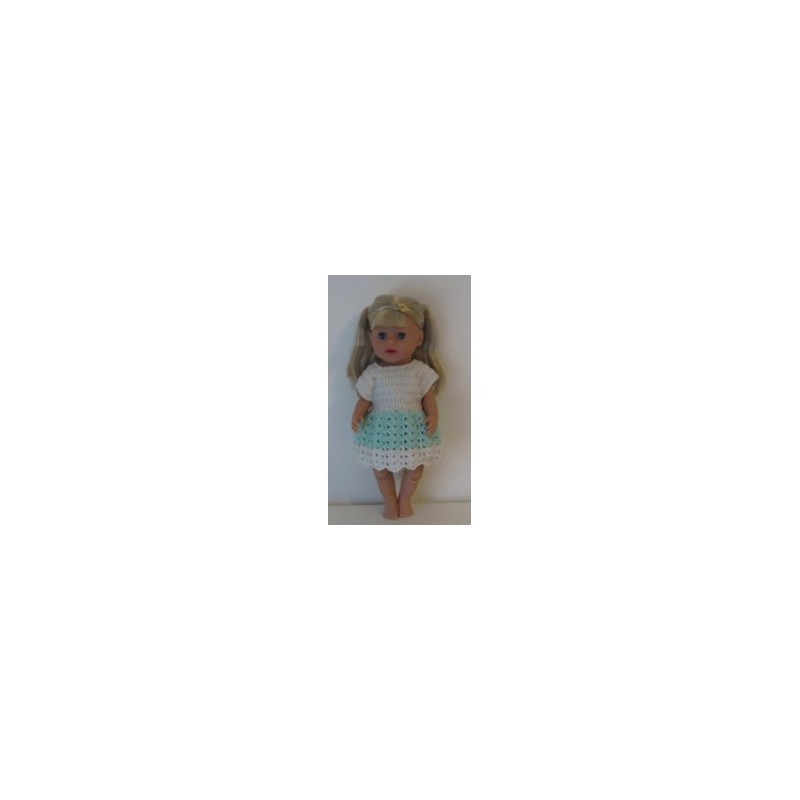 gehaakte jurk baby born little 36cm