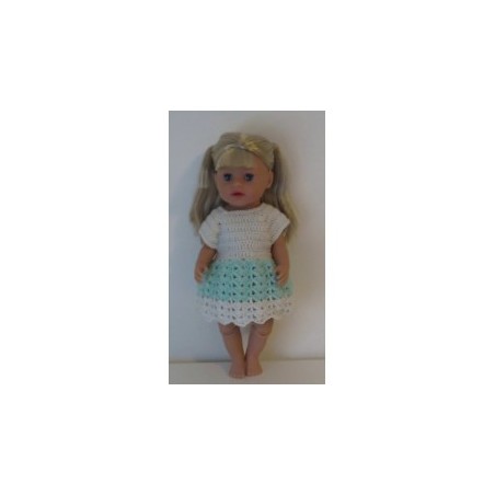 gehaakte jurk baby born little 36cm