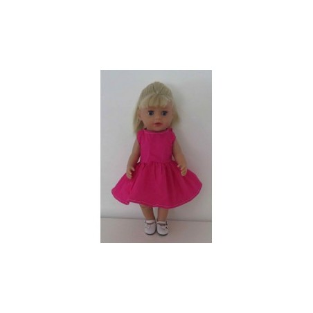 jurk hard roze baby born little 36cm