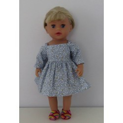 zomerse jurk mint met gele bloemetjes baby born little 36cm