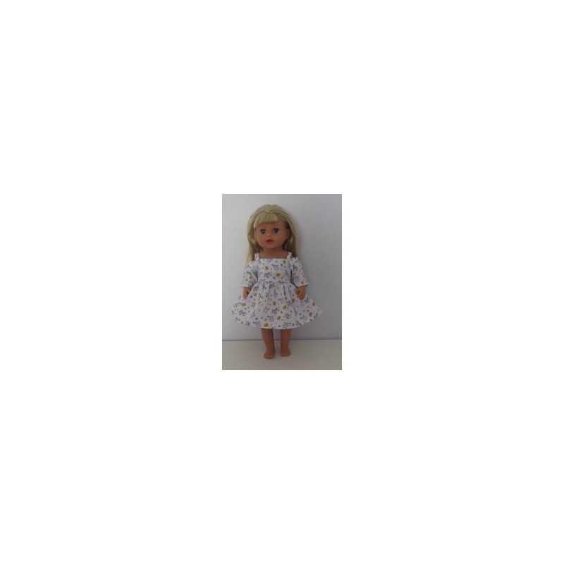 zomerse jurk grijs tijgers baby born little 36cm
