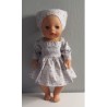 zomerse jurk grijs konijnen baby born little 36cm