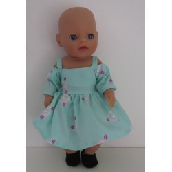 zomerse jurk mint baby born little 36cm