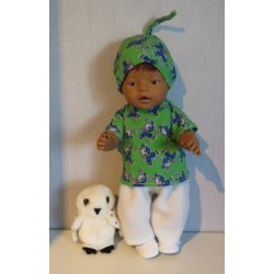 complete set met apen groen baby born 43cm