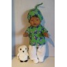 complete set met apen groen baby born 43cm
