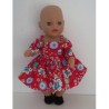 zomerse jurk rood chineese print baby born little 36cm