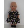 zomerse zwart met hartjes jurk baby born little 36cm