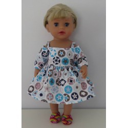 zomerse jurk sterren blauw baby born little 36cm
