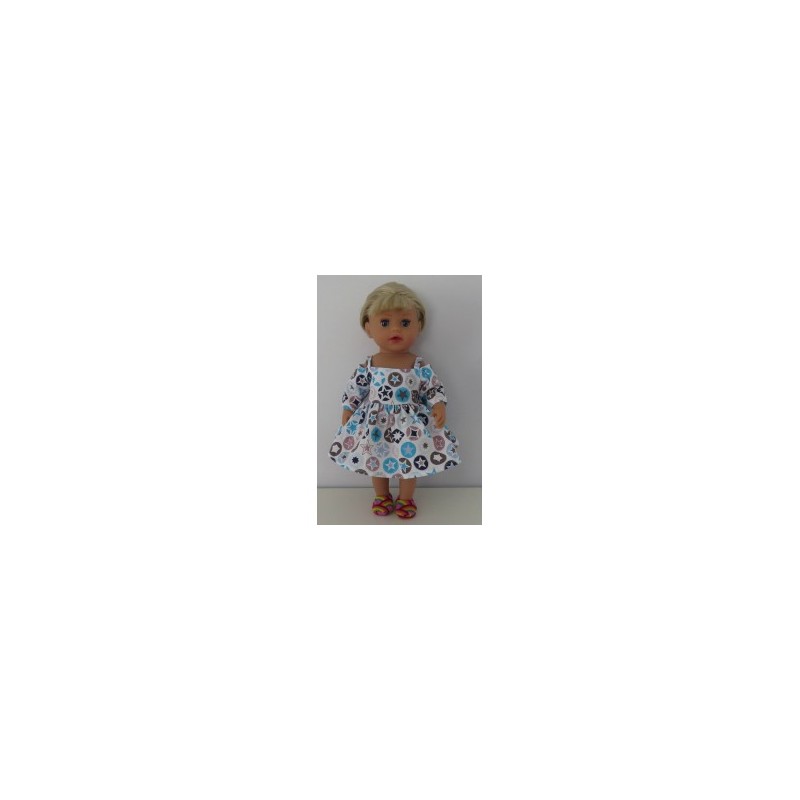 zomerse jurk sterren blauw baby born little 36cm