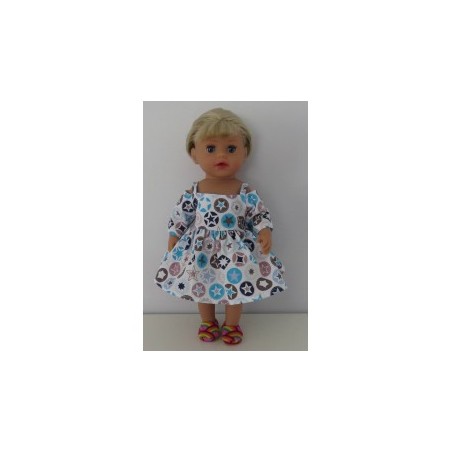 zomerse jurk sterren blauw baby born little 36cm