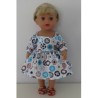zomerse jurk sterren blauw baby born little 36cm