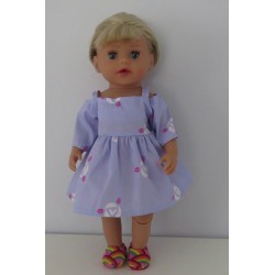 zomerse jurk lila baby born little 36cm
