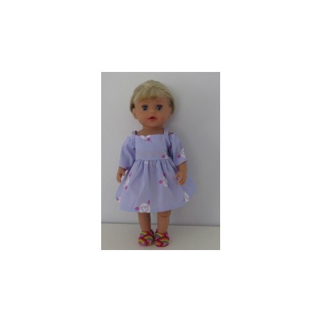 zomerse jurk lila baby born little 36cm