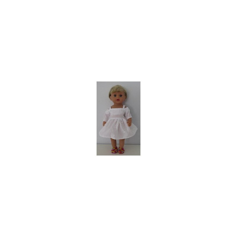 zomerse jurk wit met olifanten baby born little 36cm