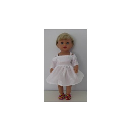 zomerse jurk wit met olifanten baby born little 36cm